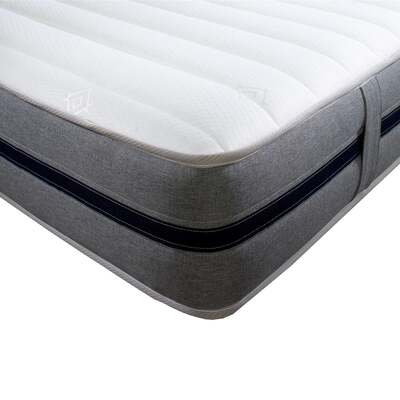 Starlight Beds™ – 8 Inch Deep All Foam Mattress with 7 Zone Support Foam and Memory Foam (STARLIGHT 07 - BLUE BAND) - 2ft6 by 5ft9 Shorty Mattress (75
