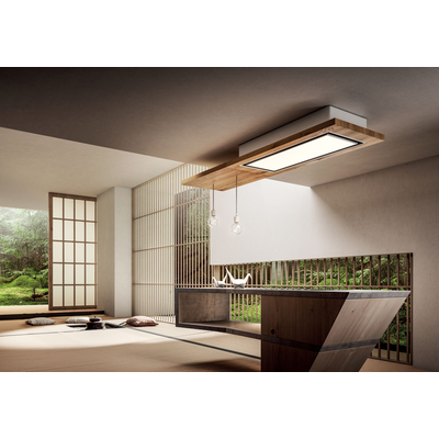 Elica LULL-AT-NAT-RC Lullaby @ 120cm RC Ceiling Extractor Hood in Natural Oak