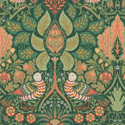 William Morris At Home Dove & Rose Wallpaper Woodland 140480