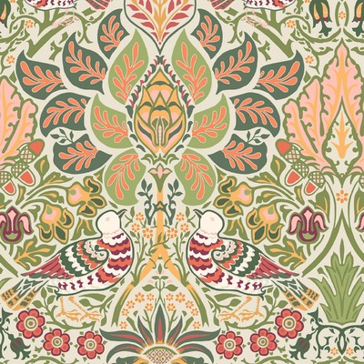 William Morris At Home Dove & Rose Wallpaper Olive 140481