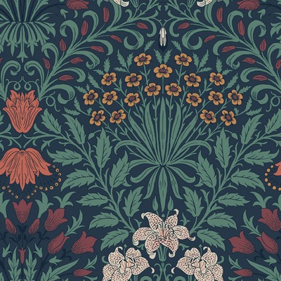 William Morris At Home Garden Wallpaper Moonlight 140494