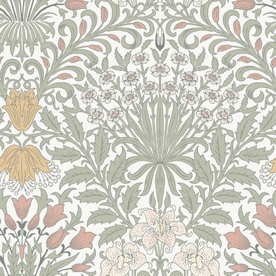 William Morris At Home Garden Wallpaper Soft Sage Green 140497