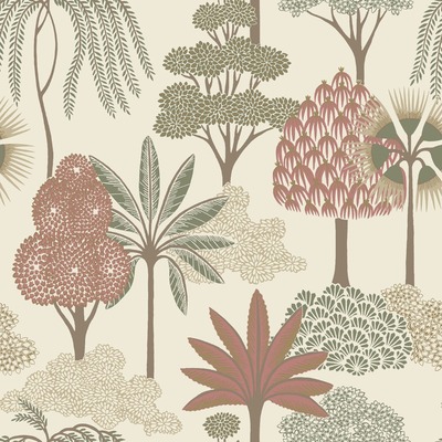 Akiko Floral Wallpaper Pink / Green Belgravia 2333