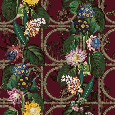 Alata Wallpaper Burgundy Holden 91434